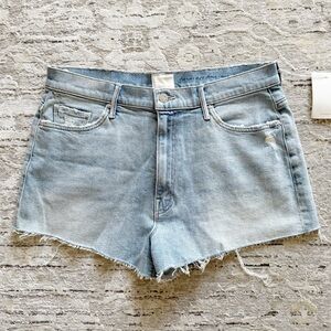 MOTHER Faded Blue Jean Shorts